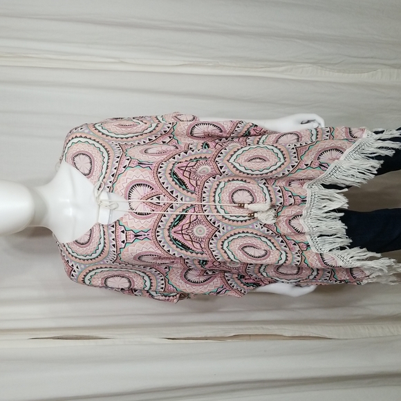 $5☃️Forever21 Boho Aztec Printed Beach Cover Up - Picture 2 of 10